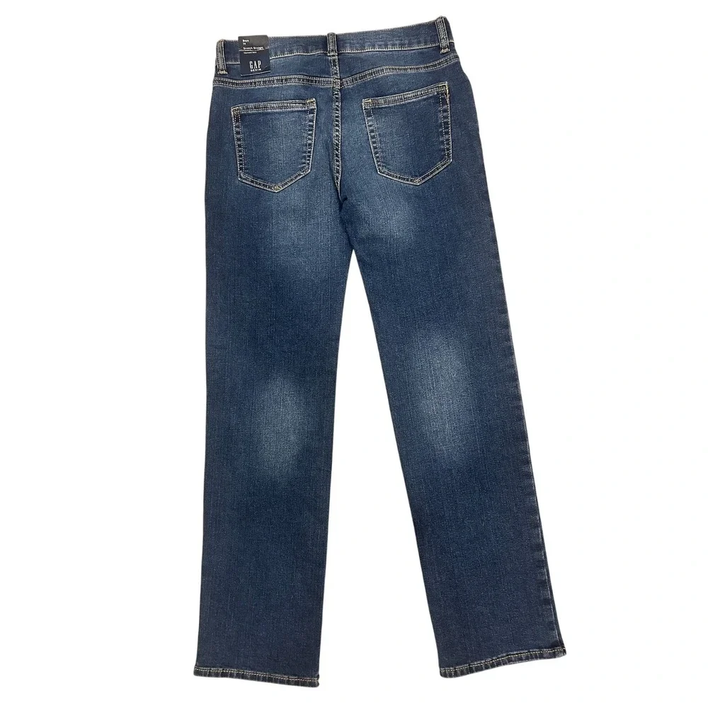 NWT Kids GAP‎ Stretch Straight Jeans Blue Denim Size 14 Boys